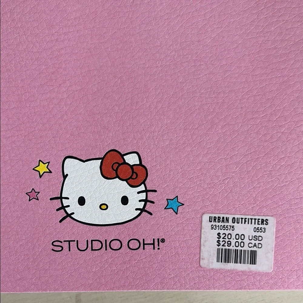 Hello Kitty Pink Spiral Notebook with Gold Accents